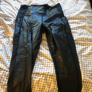 Athleta faux leather pant/tight, M